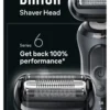 Testina ricambio rasoio Braun 64B SERIES 6 Black