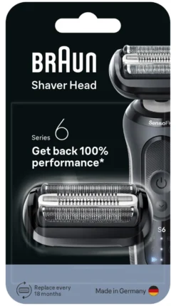 Testina ricambio rasoio Braun 64B SERIES 6 Black