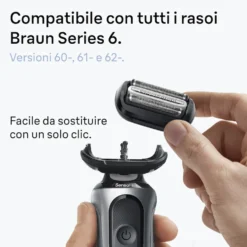 Testine di ricambio Braun 64B per rasoi Serie 5 e 6