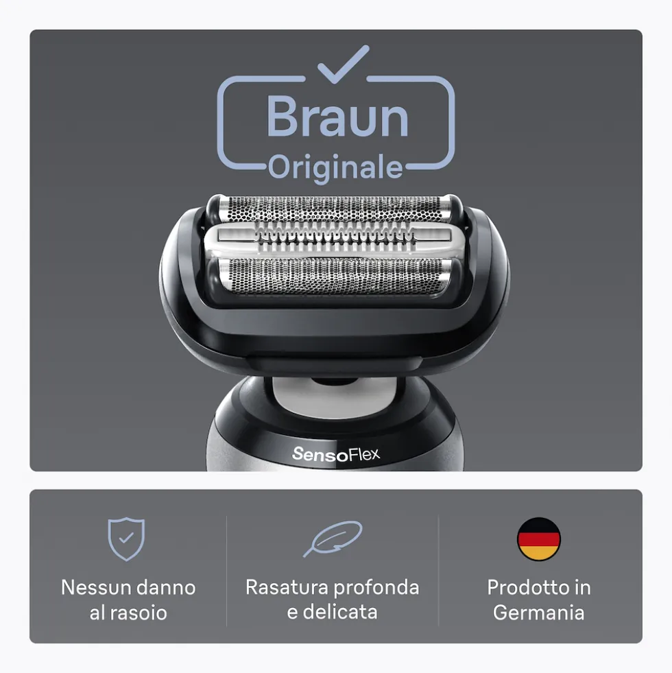 Testine di ricambio Braun 64B per rasoi Serie 5 e 6