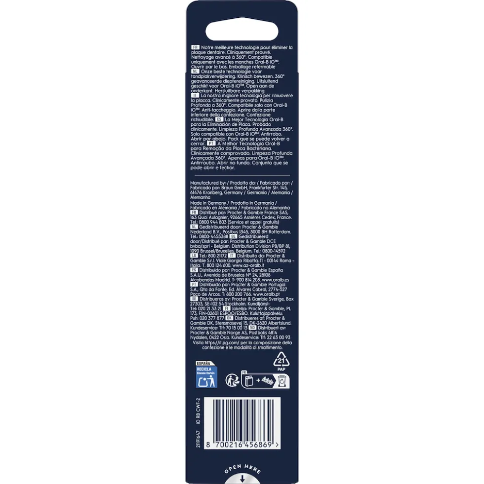 Testine di ricambio Oral-B iO Series Ultimate Clean Bianche (2 pezzi)