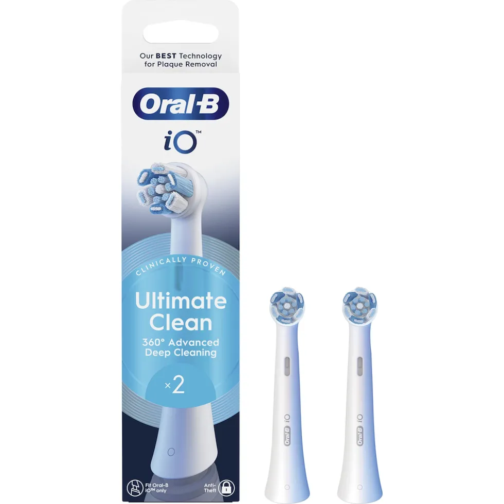 Testine di ricambio Oral-B iO Series Ultimate Clean Bianche (2 pezzi)