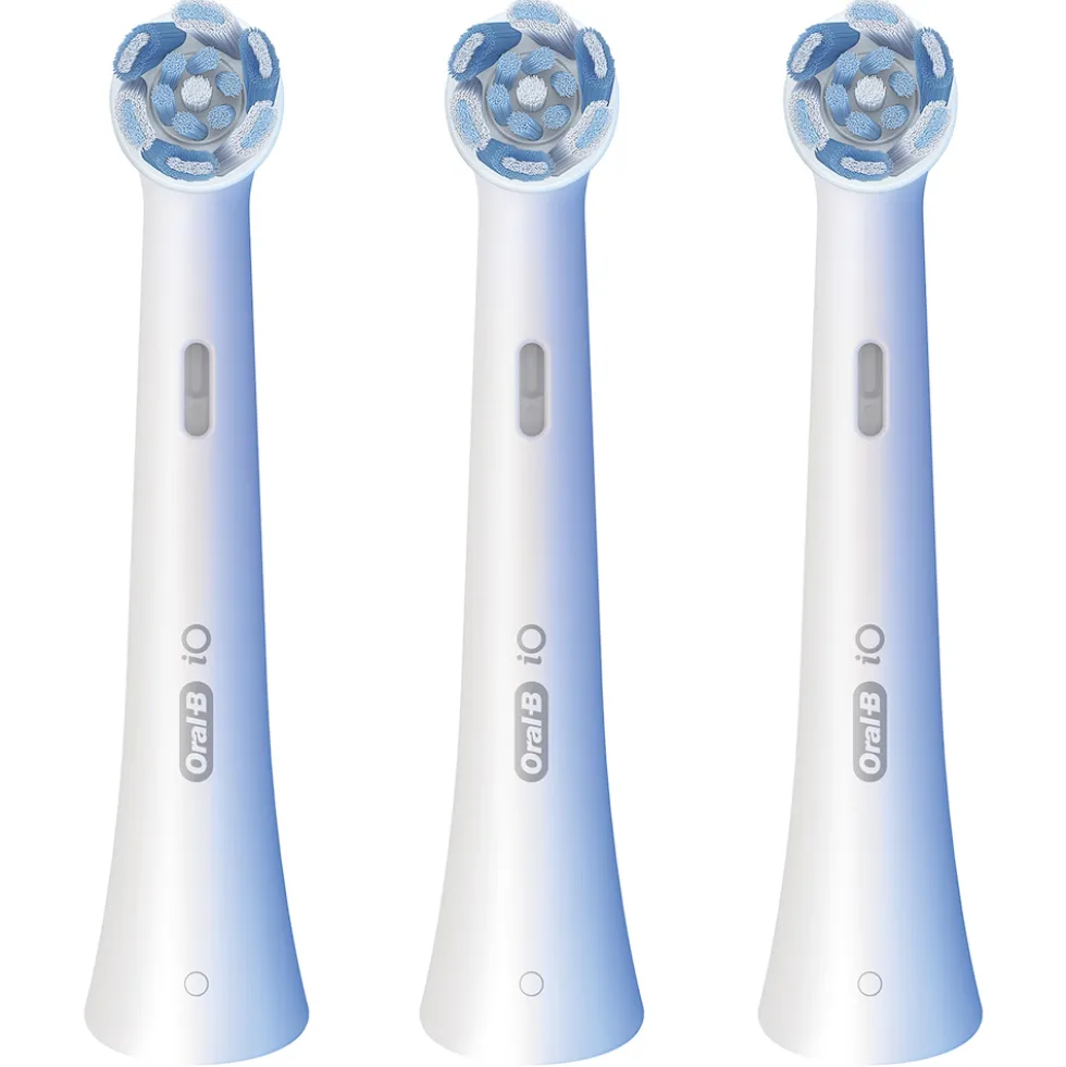 Testine di ricambio Oral-B iO Series Ultimate Clean Bianche, confezione da 3