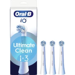 Testine di ricambio Oral-B iO Series Ultimate Clean Bianche, confezione da 3