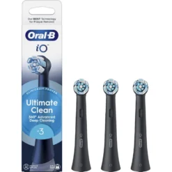 Testine di ricambio Oral B iO Series Ultimate Clean nere, 3 pezzi