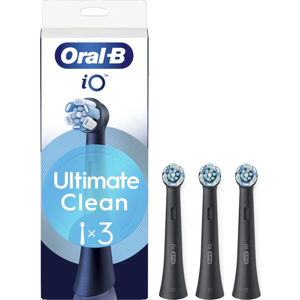 Testine di ricambio Oral B iO Series Ultimate Clean nere, 3 pezzi