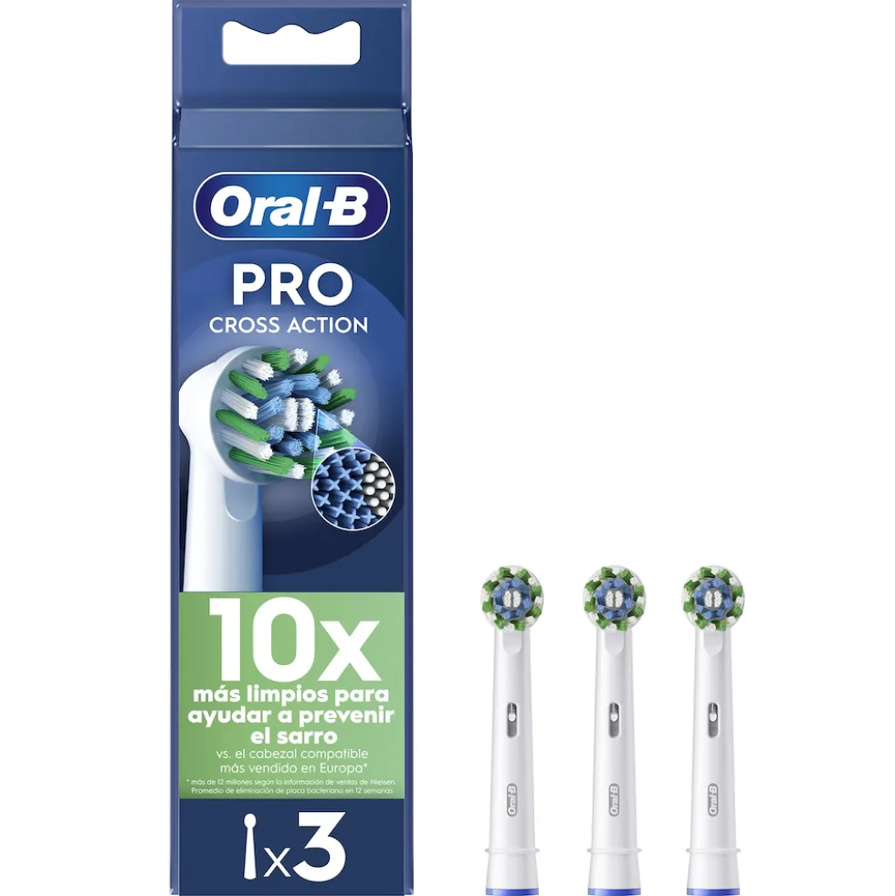Testine di ricambio Oral-B Pro Cross Action, confezione da 3