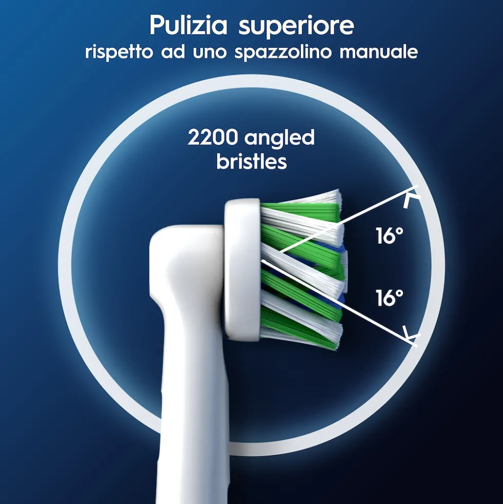 Testine di ricambio Oral-B Pro Cross Action, confezione da 3