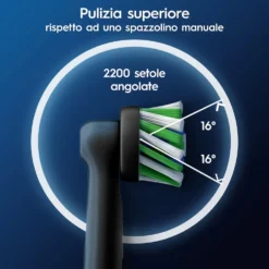 Testine Oral-B Pro Cross Action EB50BRX - Rimuovono il 100% di placca in più