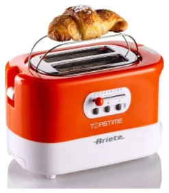 Tostapane Ariete 00C015900AR0 TOASTIME Arancio e Bianco