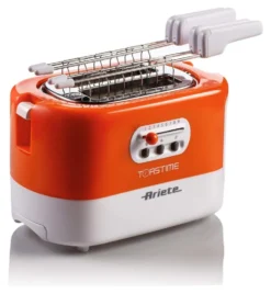 Tostapane Ariete 00C015900AR0 TOASTIME Arancio e Bianco