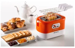 Tostapane Ariete 00C015900AR0 TOASTIME Arancio e Bianco