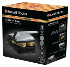 Tostiera Russell Hobbs 17888 56 Panini Maker 3In1 Silver e Black
