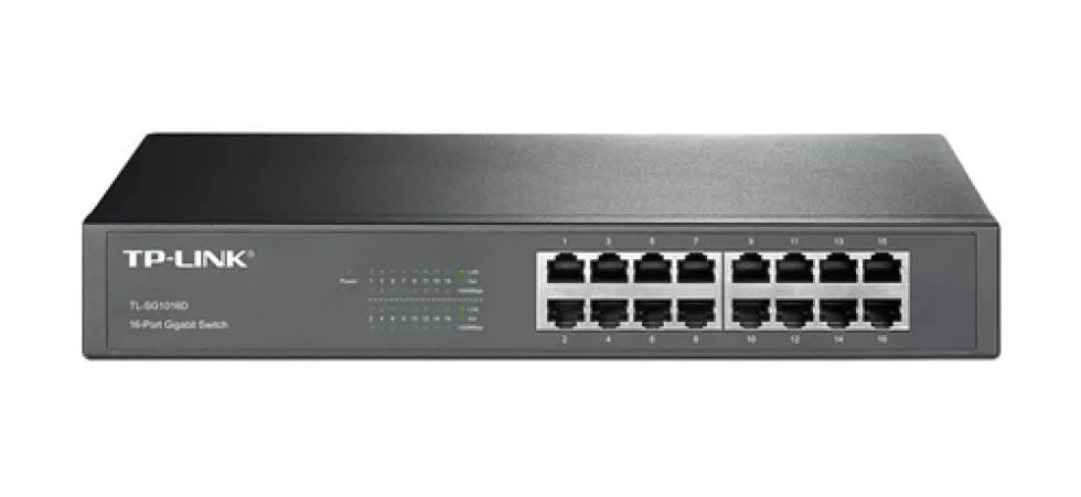 TPLINK HUB SWITCH 16 PORTE GIGABIT 10/100/1000 TL-SG1016D
