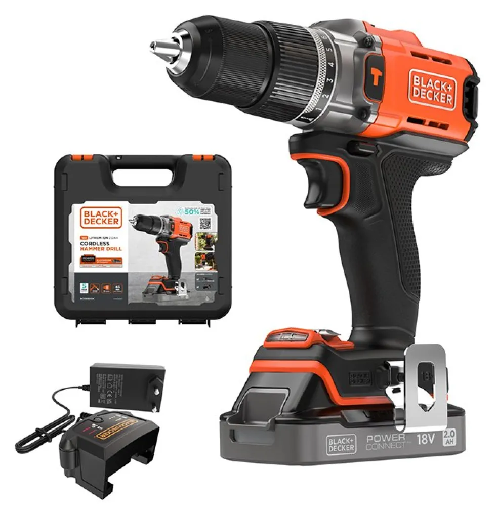 Trapano percussione Black & Decker BCD383D1XKQW POWERCONNECT