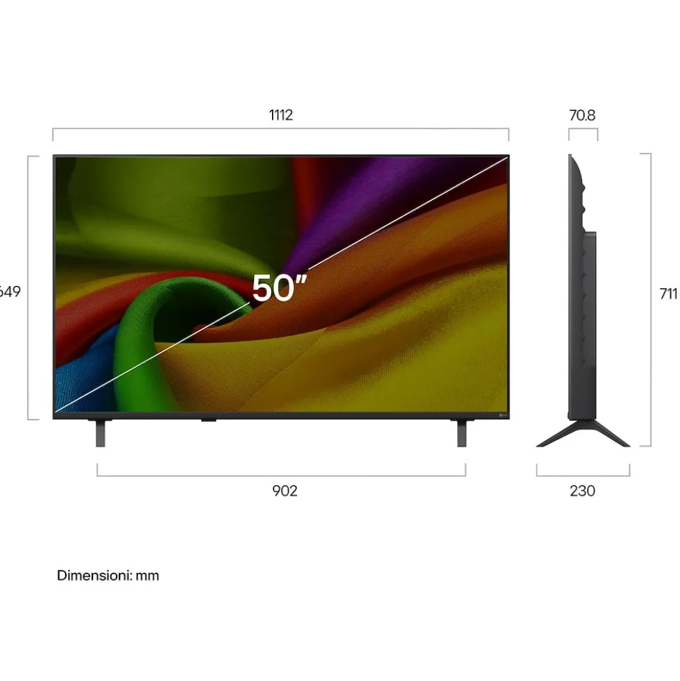 TV LED LG 50NU850B6LA AI 4K Smart con Nano Detail Enhancer