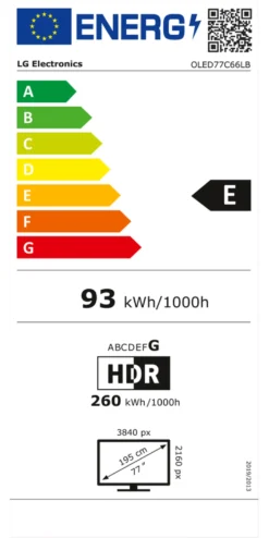 Tv Lg OLED77C66LB API SERIE C6 evo AI Charcoal black