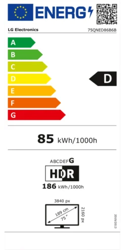 Tv Lg 75QNED86B6B API SERIE QNED86B evo AI Charcoal black
