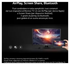 Tv Lg 24TQ510S PZ API SERIE TQ510S Monitor Black