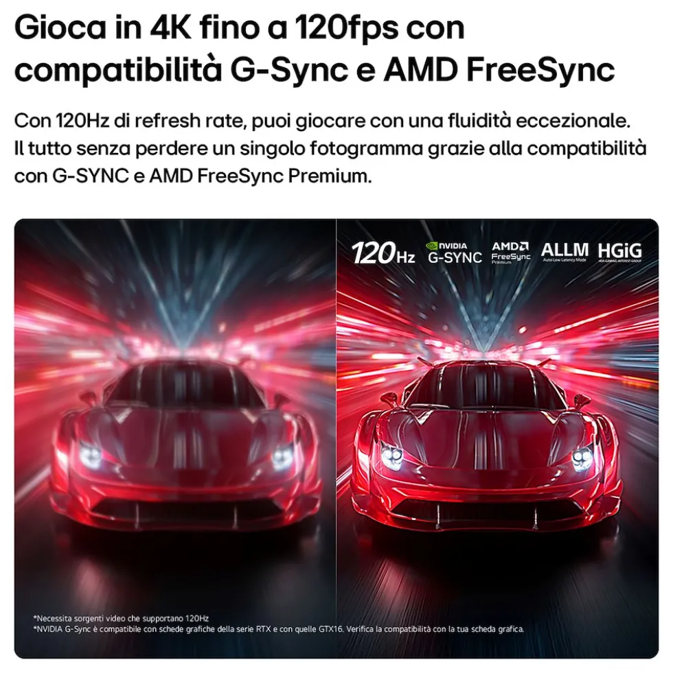 TV OLED LG 48'' B65 4K UHD HDR con processore AI