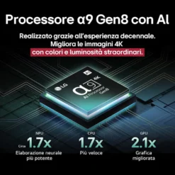 TV OLED LG Electronics OLED83C54LA.API con processore a9 Gen8 AI