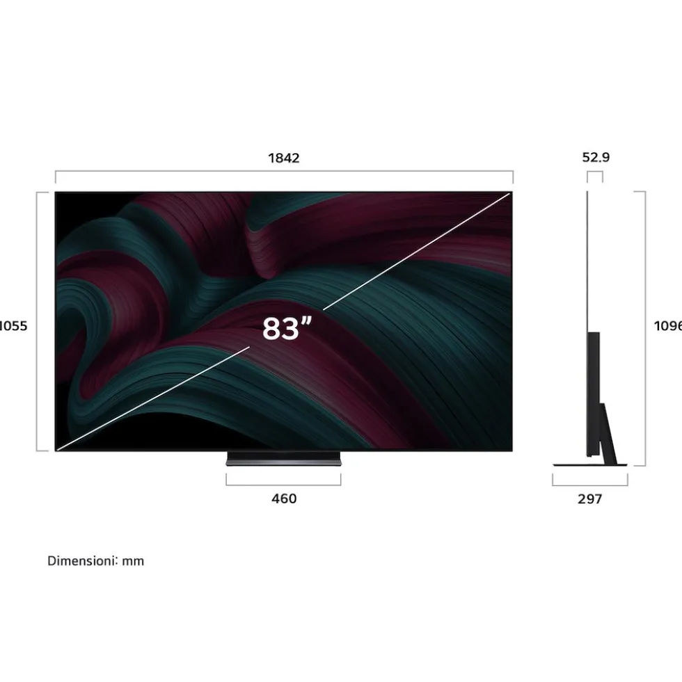 TV OLED LG Electronics OLED83C54LA.API con processore a9 Gen8 AI