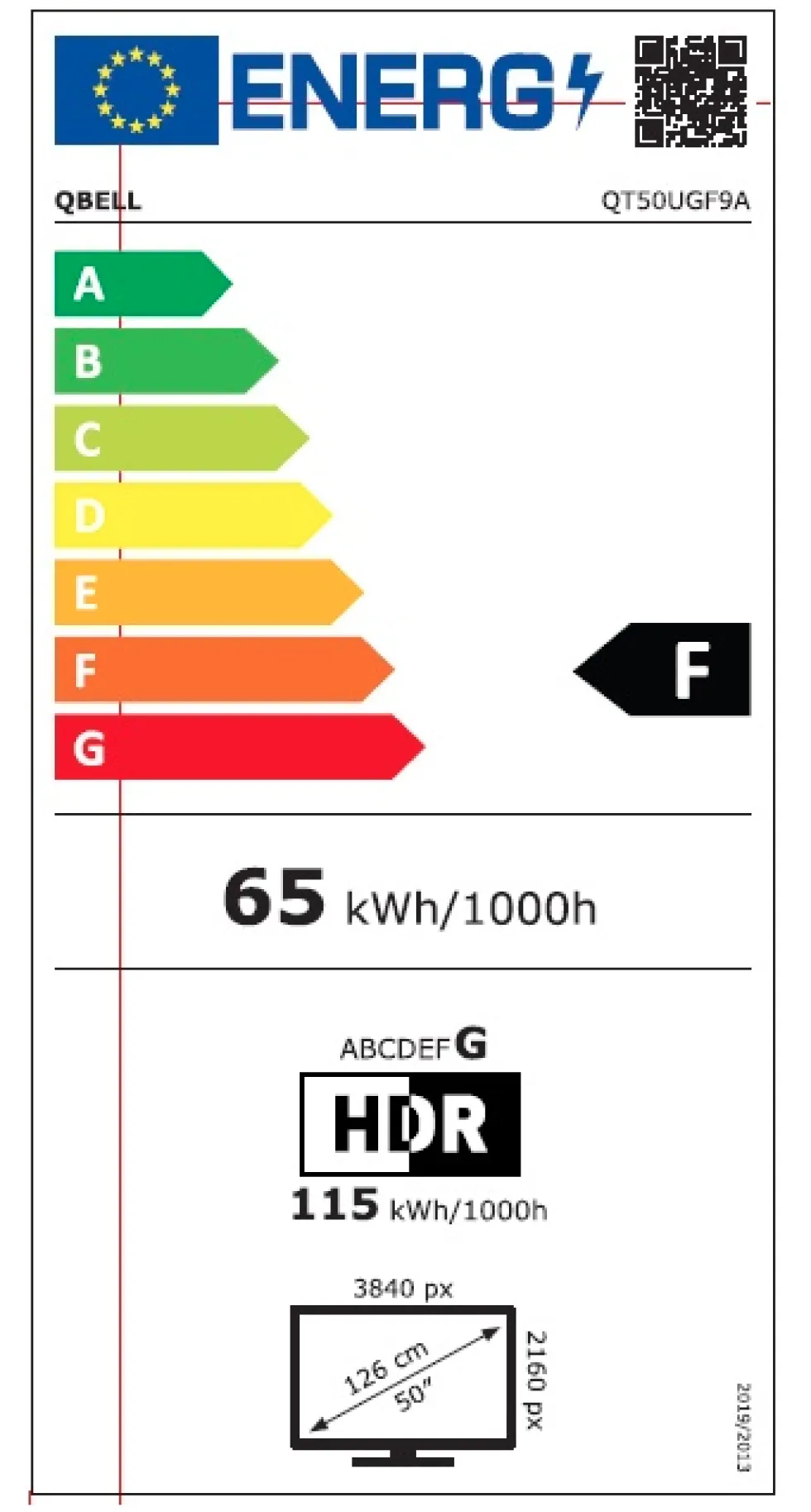 Tv Qbell QT50UGF9A Black