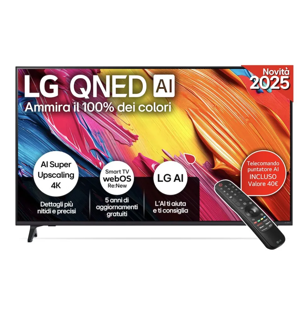 TV QNED LG 65QNED70A6A con processore Alpha7 Gen8 e Smart TV WebOS