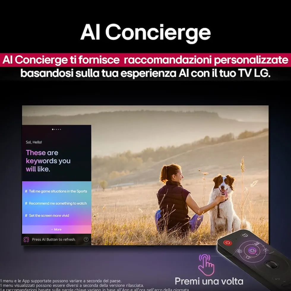 TV QNED LG 65QNED70A6A con processore Alpha7 Gen8 e Smart TV WebOS