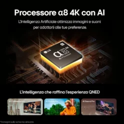 TV QNED 86 pollici LG 86QNED86T6A 4K UHD Smart TV