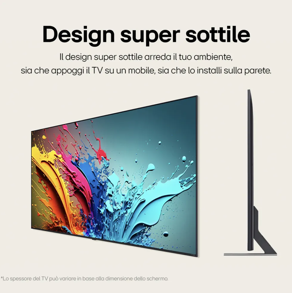 TV QNED 86 pollici LG 86QNED86T6A 4K UHD Smart TV