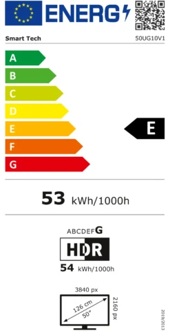 Tv Smart Tech 50UG10V1 Black