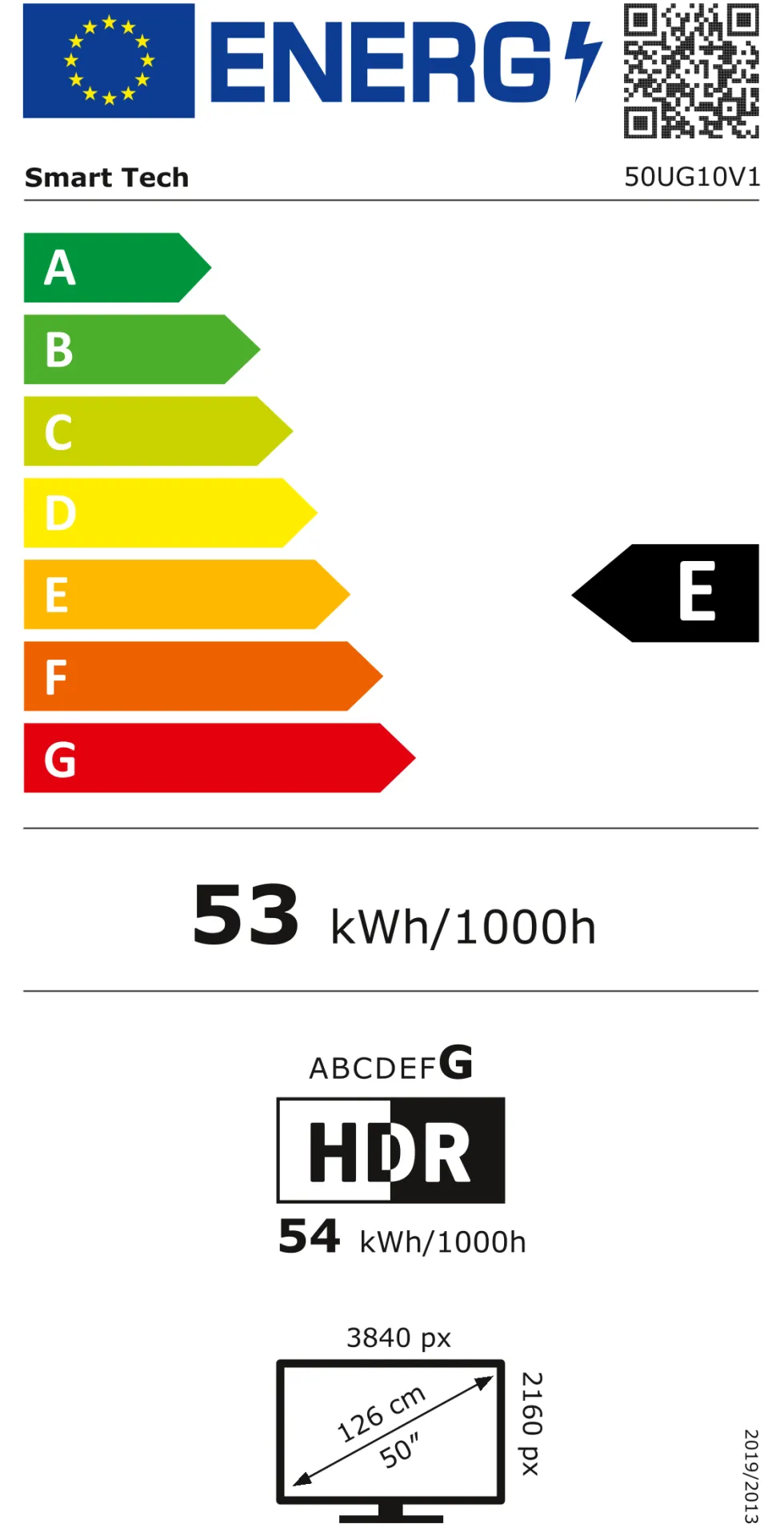 Tv Smart Tech 50UG10V1 Black