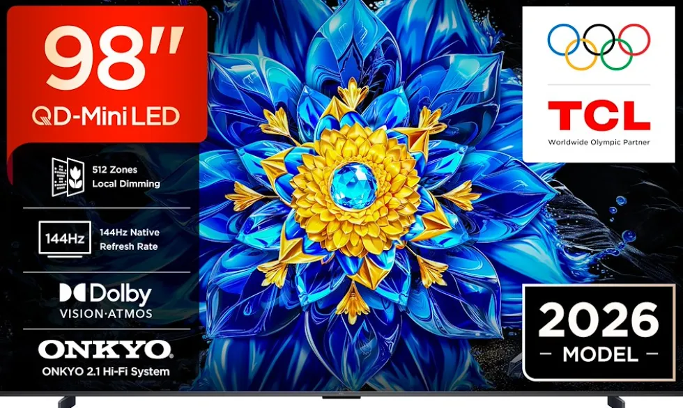 TV TCL 98P8L MiniLED 98" 4K 144Hz con Audio Onkyo