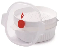 Vaporiera microonde Snips 000851 TEMPO ZERO 2 vassoi Bianco