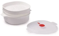 Vaporiera microonde Snips 000851 TEMPO ZERO 2 vassoi Bianco