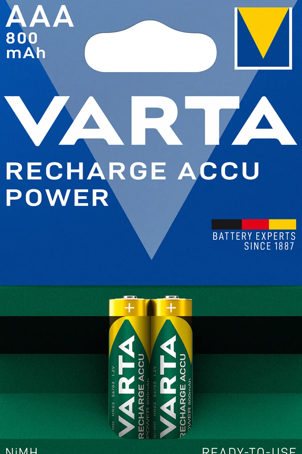 VARTA PILE MINISTILO AAA RICARICABILI 800MAH 2PZ