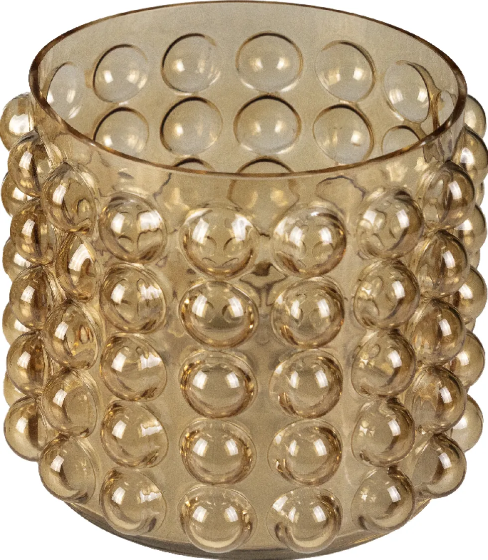 Vaso bubble ambra ø 14 x h 20 cm - Animals