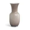 Vaso in vetro sfumato tortora e collo aperto - Ø 16 x h 38 cm - Ninive