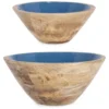 Vaso Yes Everyday 0550912 KNOSSOS set 2 ciotole Blu e Legno