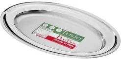 Vassoio Pinti inox 53821947 TENDER PROFESSIONAL ovale bordato Cromo