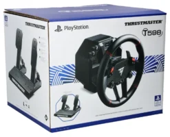 Volante e pedaliera simulatore guida Thrustmaster 4160853 T598 Black