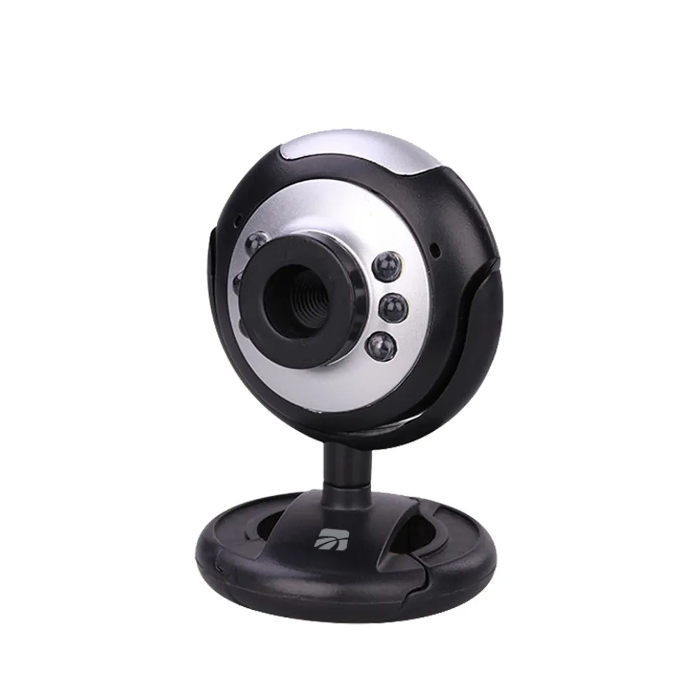 WEBCAM HD 640x480 CON MICROFONOE LUCE LED USB2.0 NERO cod.33861