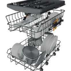 Whirlpool Lavast 45Cm 11Cop 9Pr 46Db 6Senso 3Cesto Power Clean Pro Inox