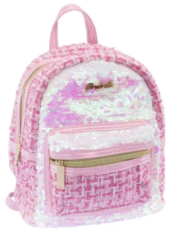 Zainetto Nice 19146 GIRABRILLA Tweed backpack Rosa