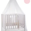 Zanzariera lettino Baby Idea 6020RS con asta Bianco e Rosa
